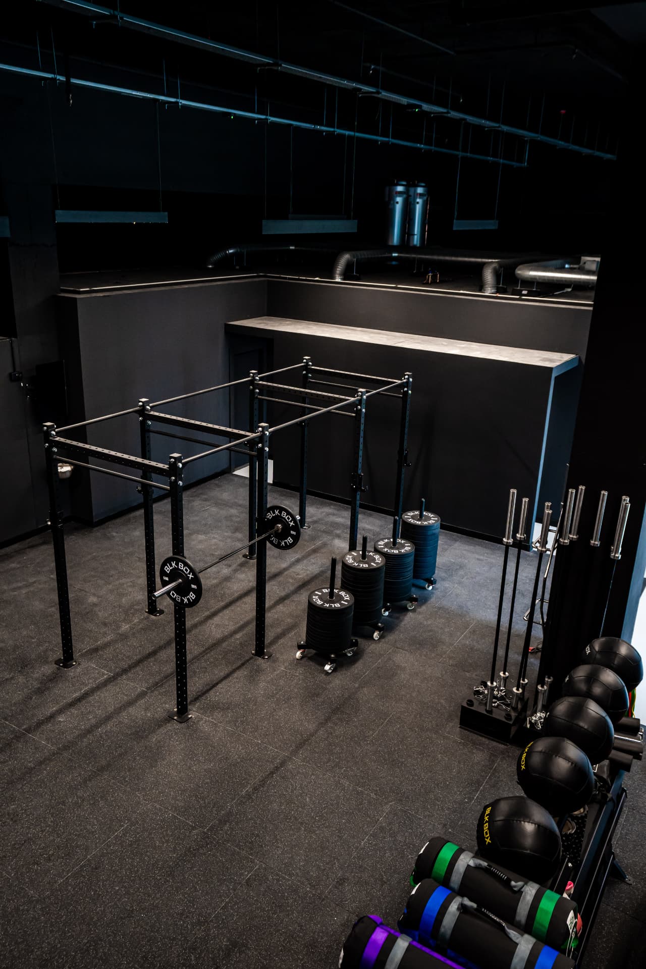 The strength training area seen from above