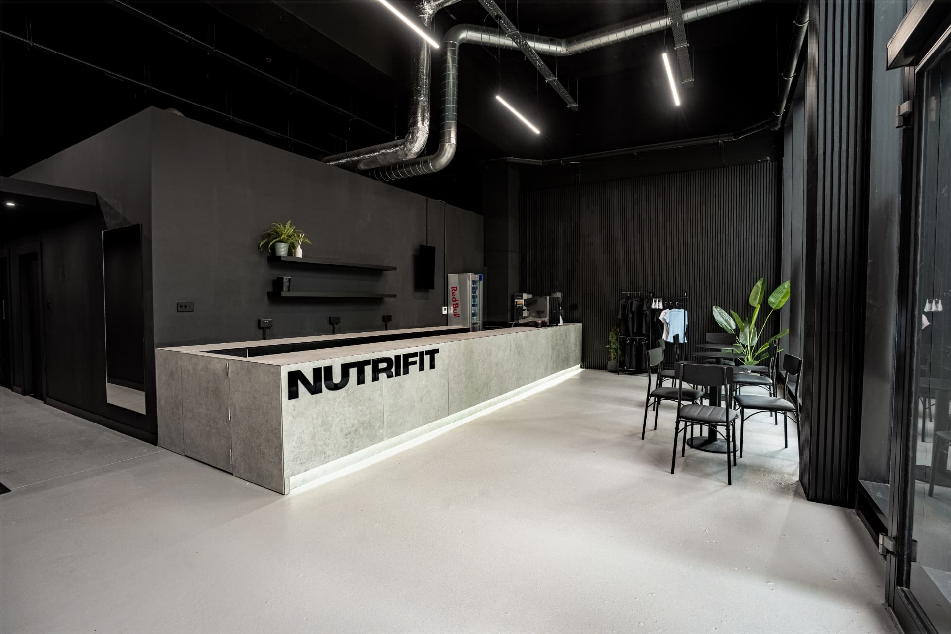 Nutrifit reception desk and seating area